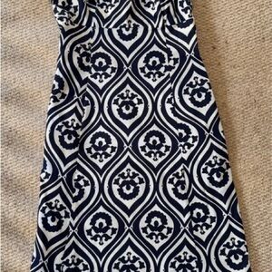 Boden Navy and White Patterned Dress